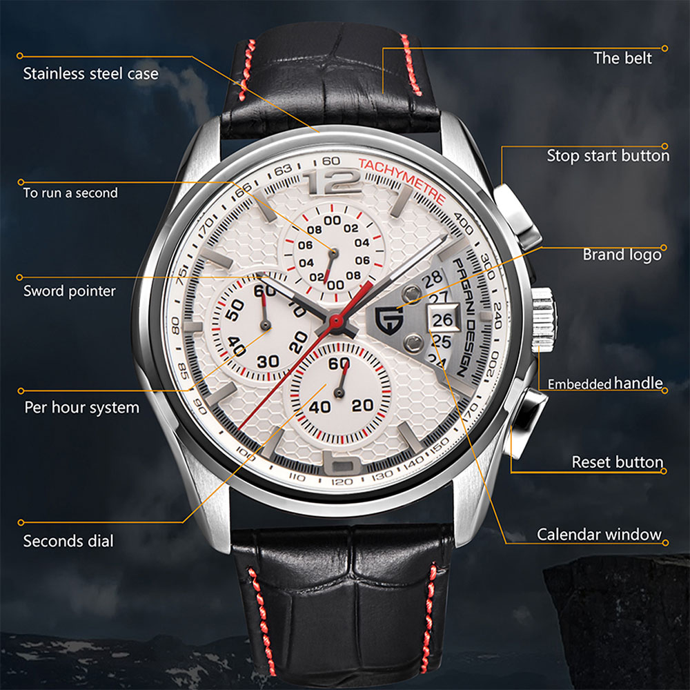 Anti-Magnetic Watch - Мужские часы PAGANI DESIGN New PD-3306