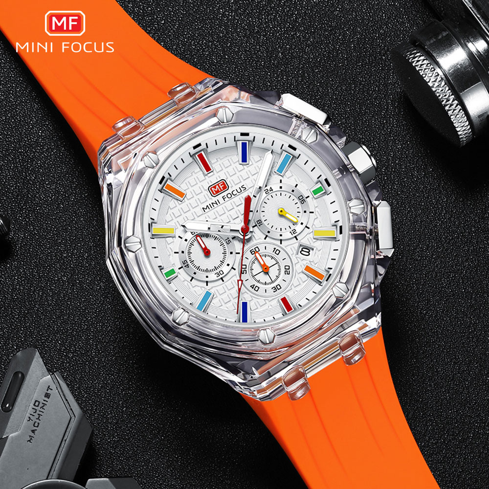 Silicone Sport Band - MINI FOCUS мужские спортивные кварцевые часы