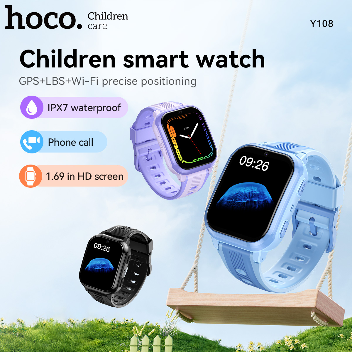 Smartwatch Watches For Kid Girl - Детские умные часы HOCO Y108 с