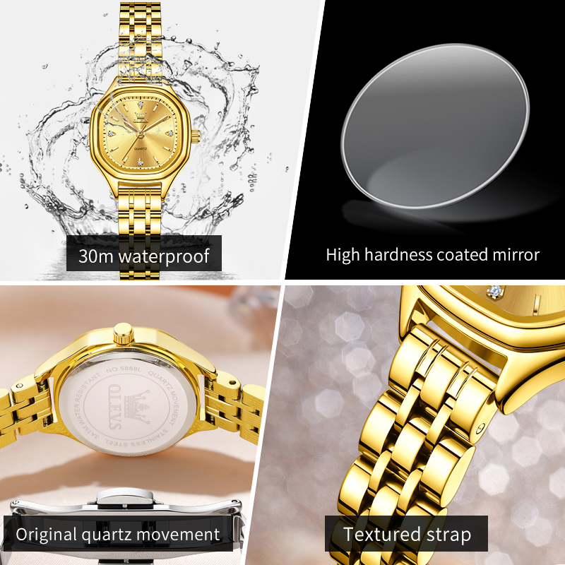 OLEVS 5888 женские часы золоты – обзор и цена Ladies Fashion Watch