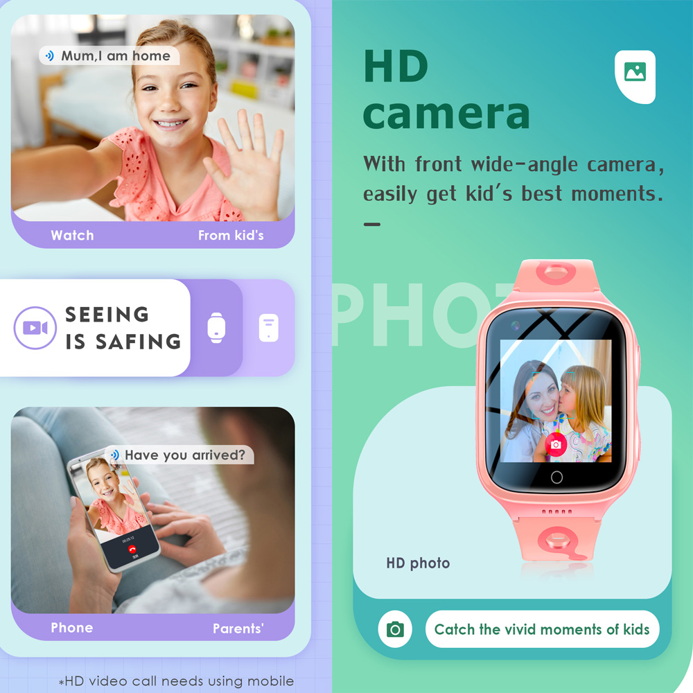 Умные часы 4G для детей с GPS, – обзор и цена Smartwatch Watches For Kid Girl