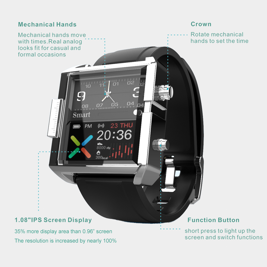 Смарт-часы T9 гибридные водоне – обзор и цена Hybrid Smartwatch