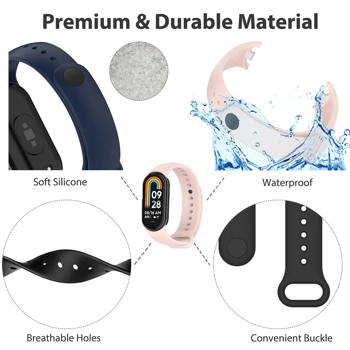Ремешок для Xiaomi Mi Band 9/9 – обзор и цена Silicone Sport Band
