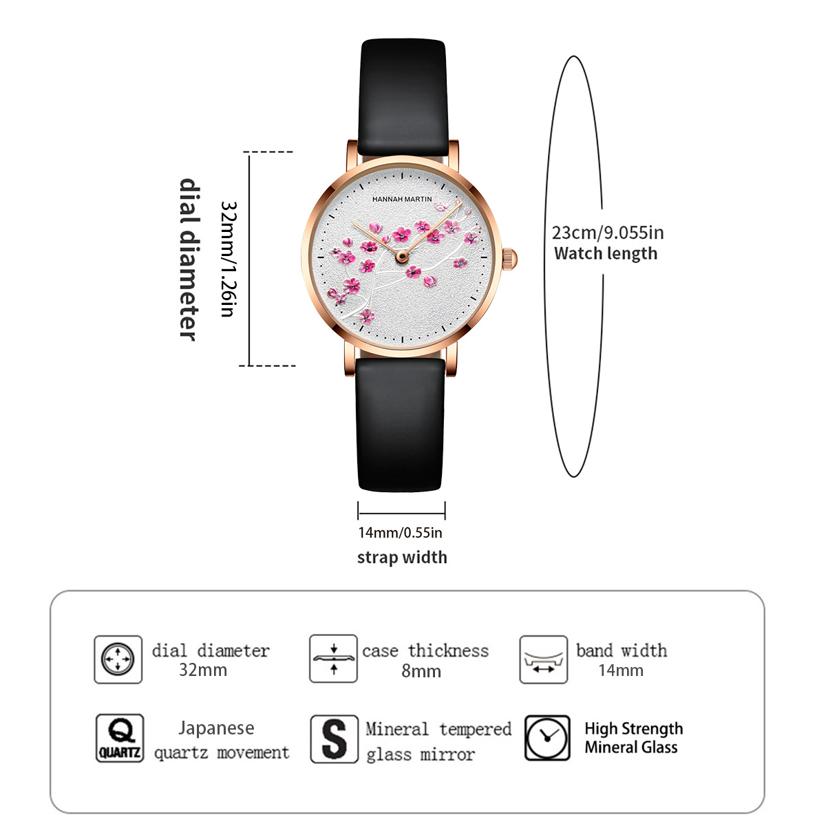 HANNAH MARTIN женские часы 132 – обзор и цена Anti-Magnetic Watch
