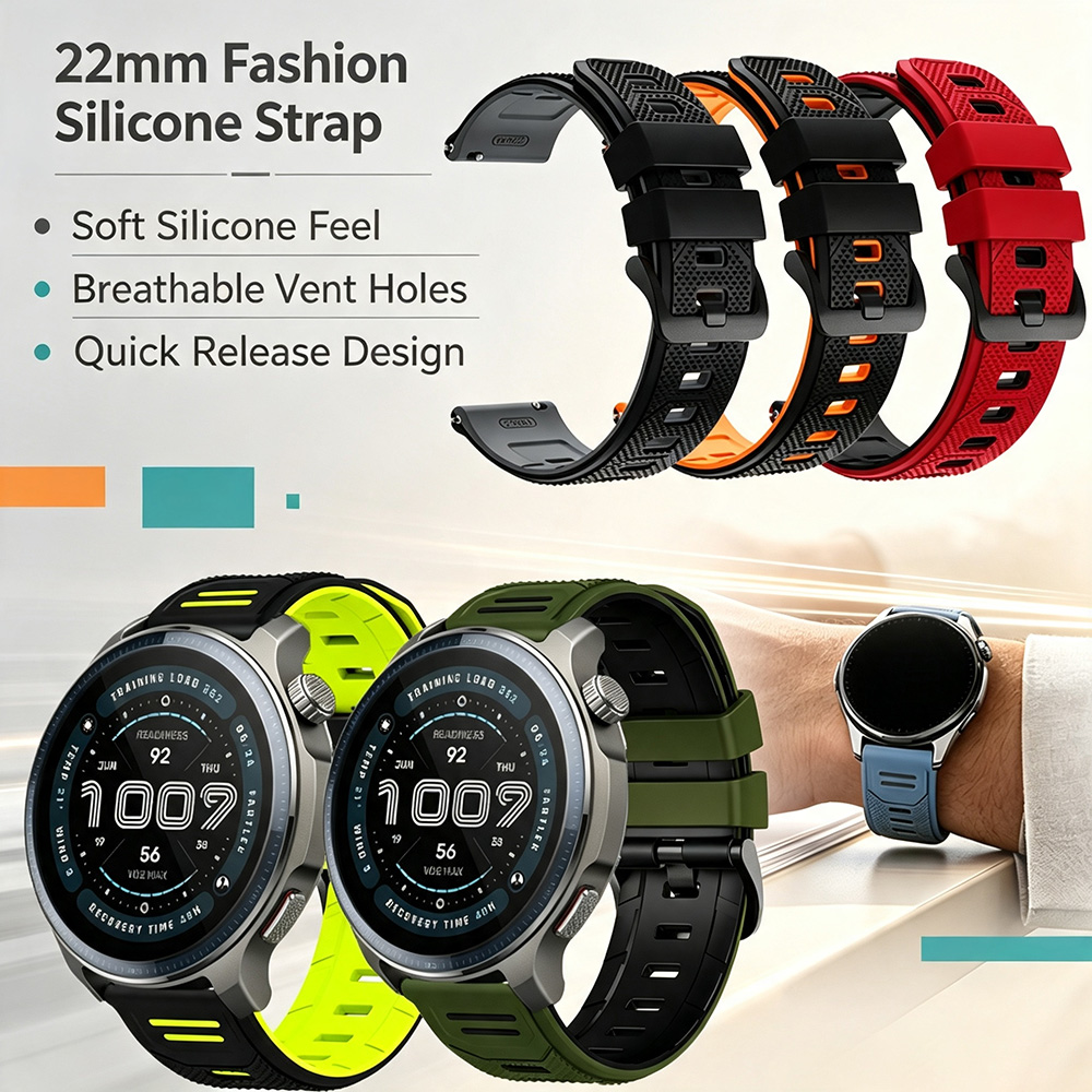 22-мм двухцветный силиконовый  – обзор и цена Smartwatch Stylish Watches For Women